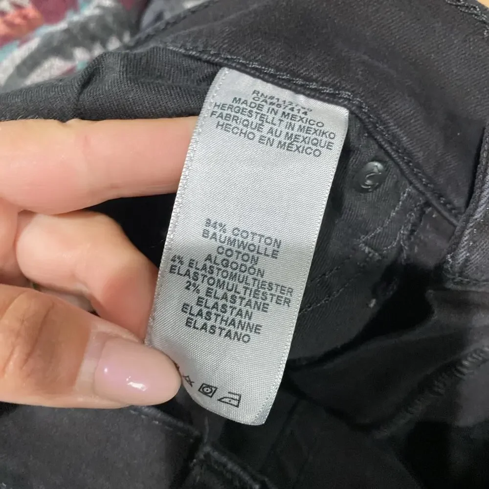 True Religion Jeans Geno No Flap Relaxed Slim Mens Solid Black Y2K Sz 30